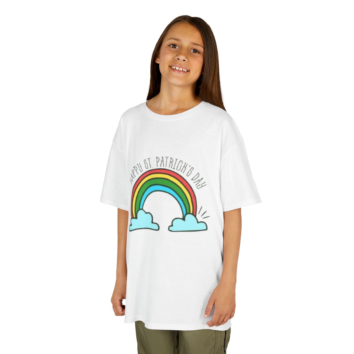 Kids St. Patrick's Day Tee - Happy Rainbow Design