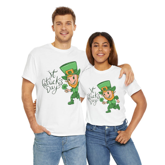 Happy St. Patrick's Day Unisex Mens Womens Cotton Tee- Shirt