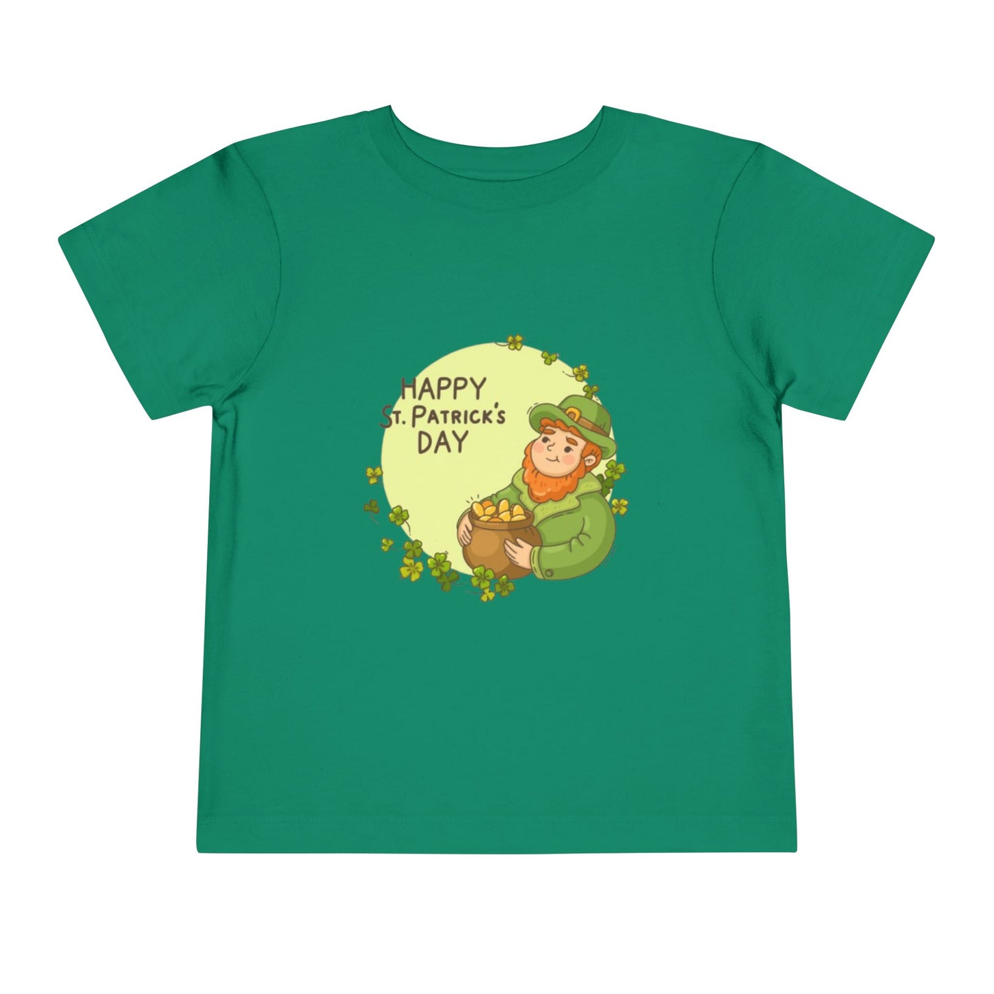 Happy St. Patrick's Day Toddler Tee - Cute Leprechaun