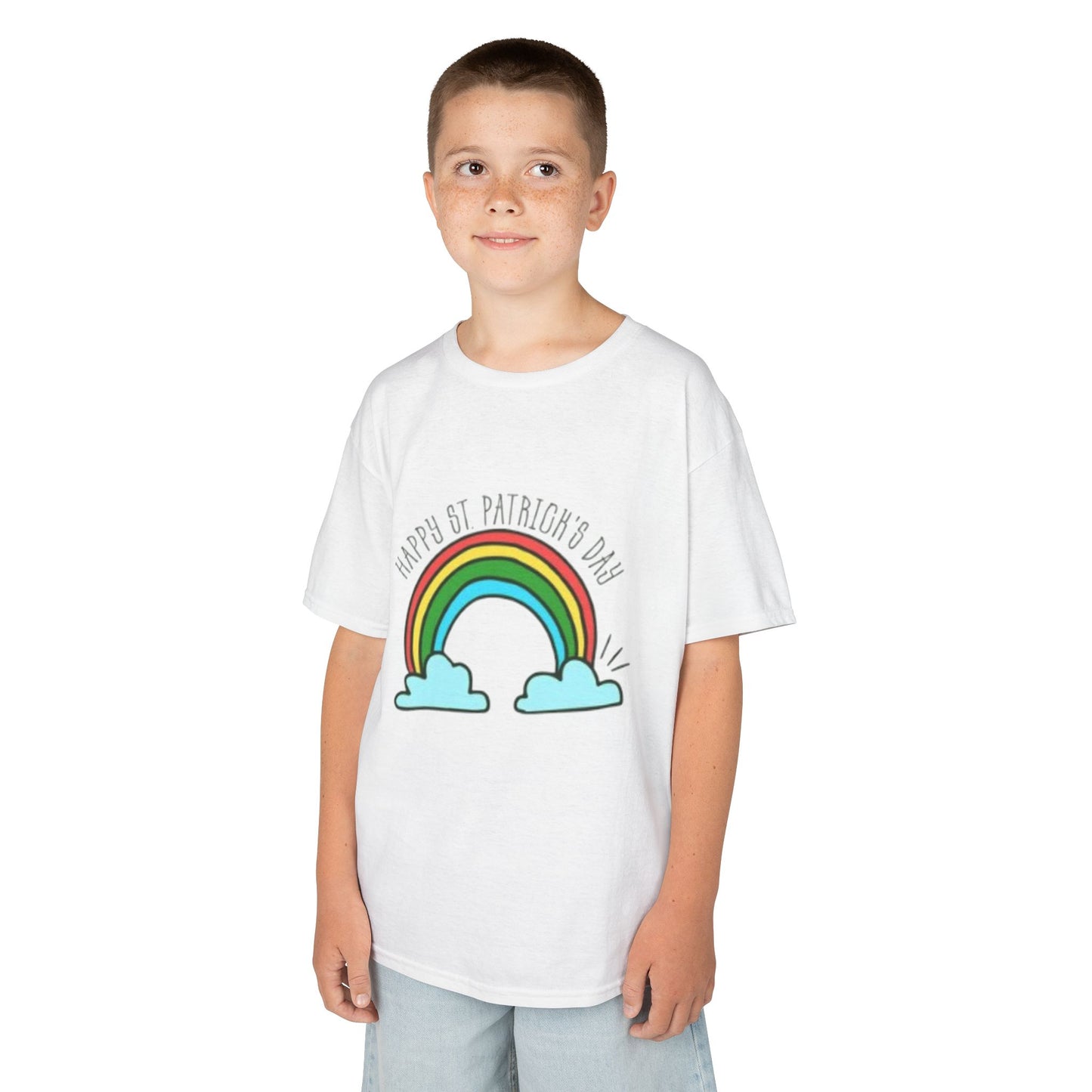 Kids St. Patrick's Day Tee - Happy Rainbow Design