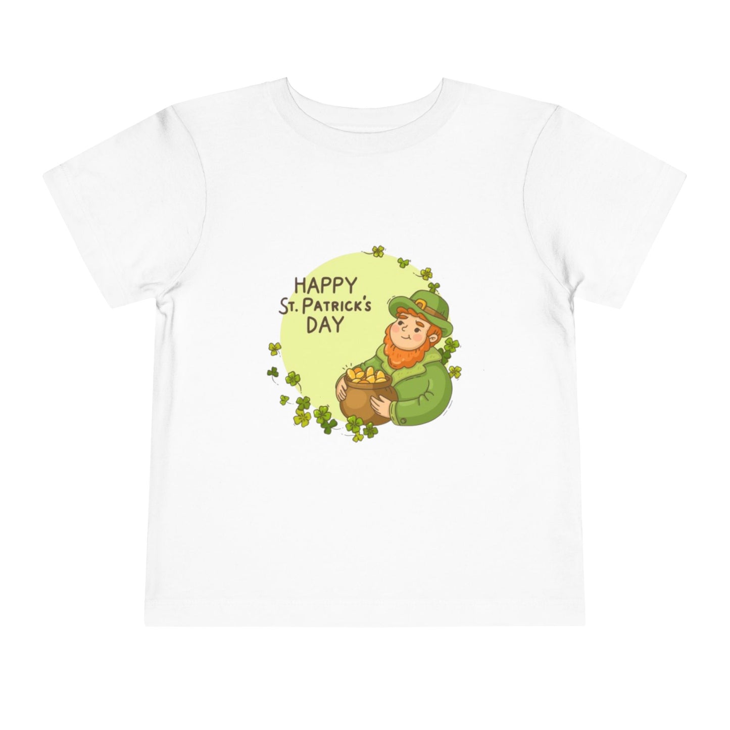 Happy St. Patrick's Day Toddler Tee - Cute Leprechaun