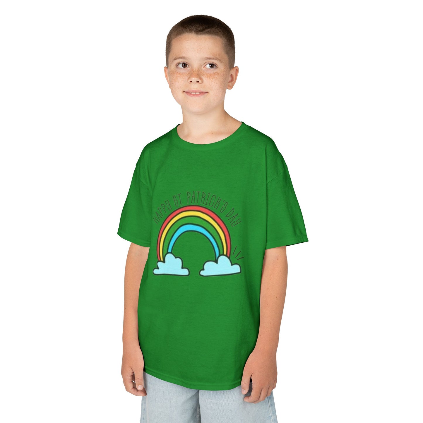 Kids St. Patrick's Day Tee - Happy Rainbow Design